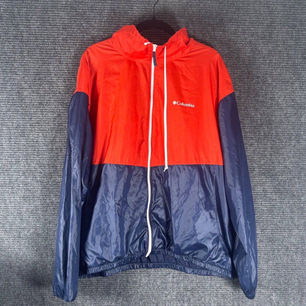 Columbia Flash Forward Windbreaker Jacket Mens XXL Red Blue Excellent Gorpcore